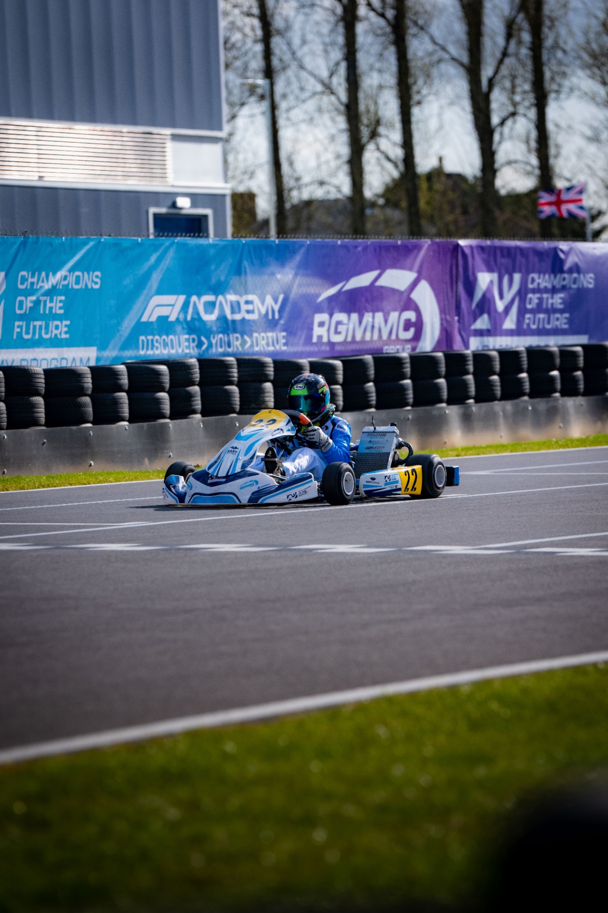 Aashay Nagura on track at Silverstone — Champions of the Future