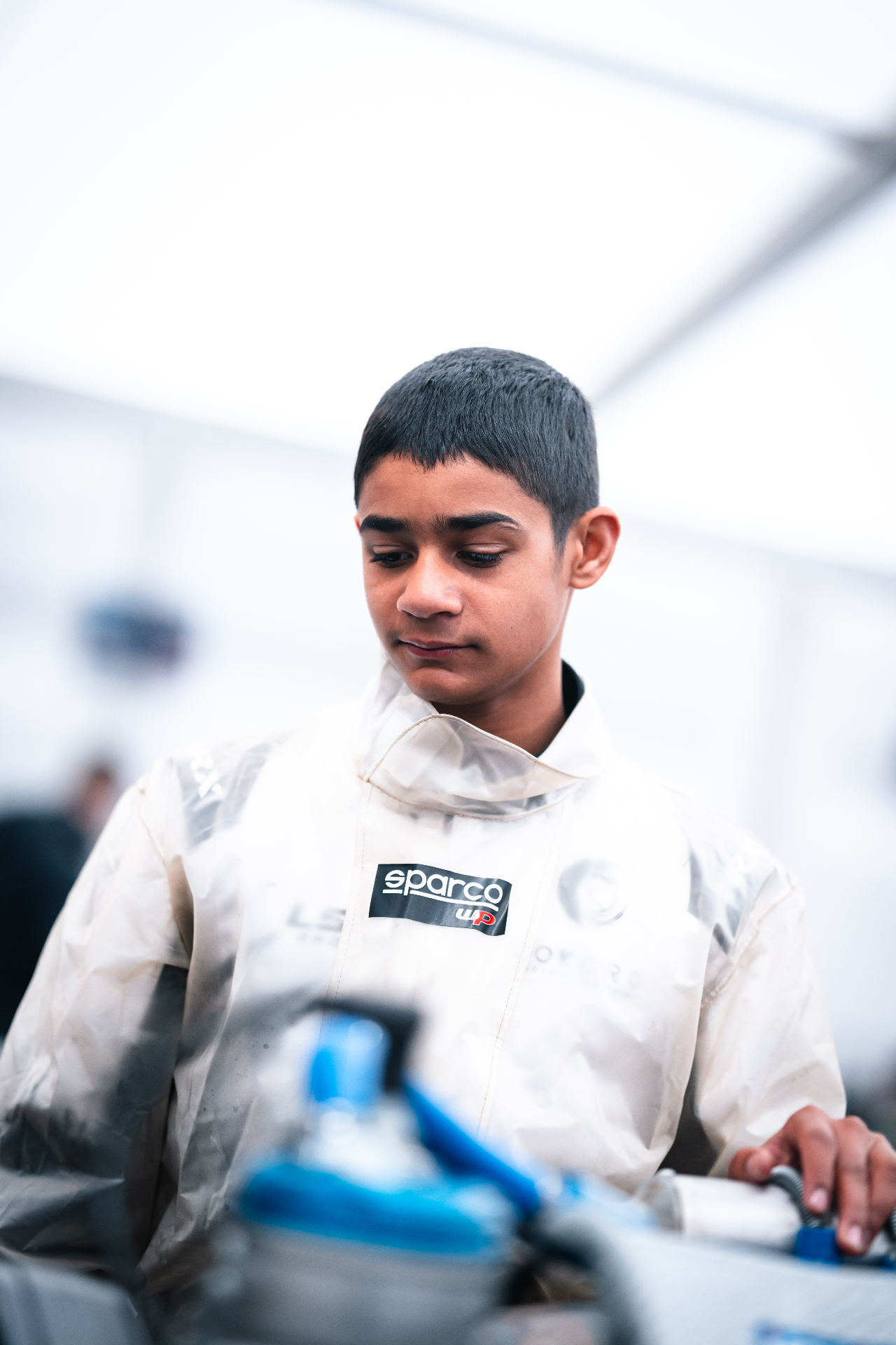 Aashay in race suit